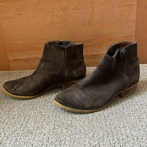 Lucky brand leather suede booties